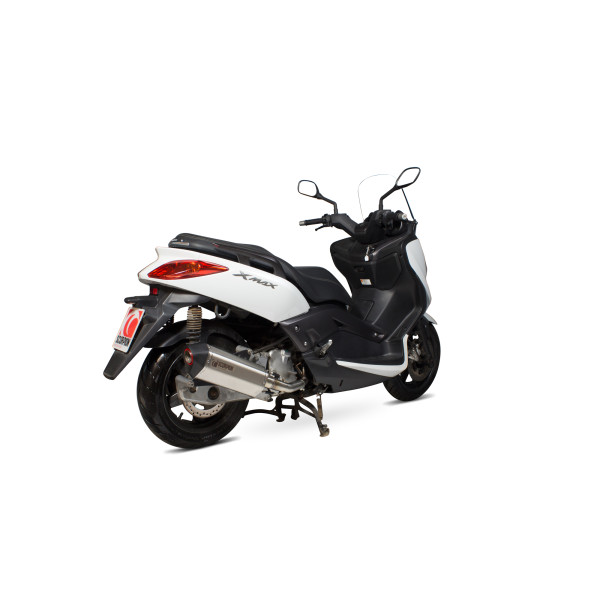 Scorpion Exhaust Yamaha X-Max 125 2008 - 2016 Serket Parallel Full System Brushed Stainless Steel Sleeve